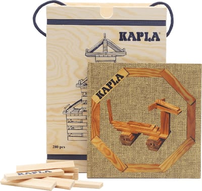 KAPLA - KAPLA Blank - Constructiespeelgoed - Geel Voorbeeldboek - 280 Plankjes