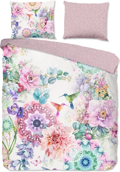 HIP dekbedovertrek mandalas en bloemen - 2 persoons 200x200/220 cm - Multi - 100% Katoen satijn