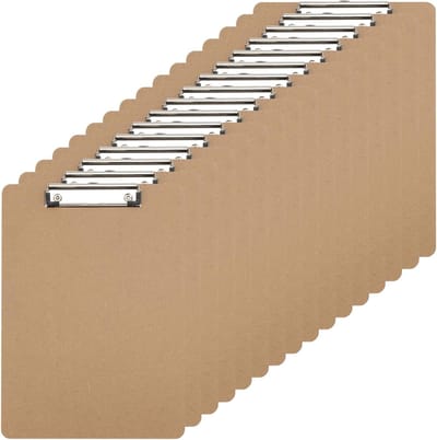 Set van 16 A4 Clipboard met Hanggaatje, 31.5x22.5cm Houten Clipboards voor Restaurant Menu en Kantoorbenodigdheden, Duurzaam en Praktisch