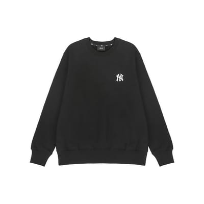 Sweatshirt à manches longues et col rond avec imprimé lettres New York Yankees MLB Automne Sweatshirt unisexe Noir 3AMTB0421-50BKS S black