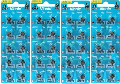 Alkaline mini knoopbatterij Vinnic G5 / LR48 / AG5 Alkaline Knoopcel Batterij 40 Stuks