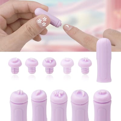 6-delige Nail Art Stamp Pen Set met Siliconen Stempels en 5 Patronen voor Thuis DIY Nagelkunst