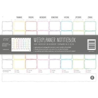Weekplanner Notitieblok - Rianne van Essen