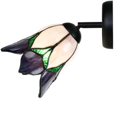 Tiffany Spot zwart met Lovely Flower Purple - Art Deco Trade