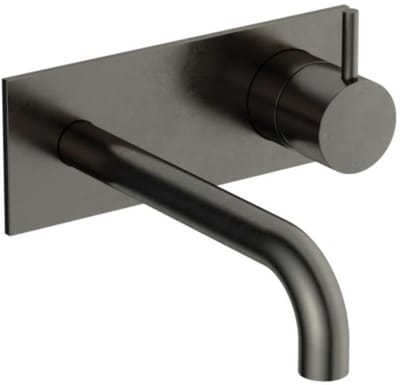 Hotbath Cobber CB106EXT18 afbouwdeel inbouw wastafelkraan met achterplaat en 18cm uitloop verouderd ijzer