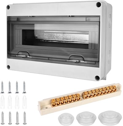 Verdeling box voor 15 modules, IP65 voor natte ruimtes, compacte en veilige installatieoplossing