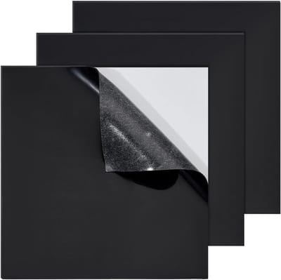 Set van 3 Zwarte Silicone Rubber Matten 20 x 20 cm - Hoge Temperatuur Weerstand, DIY Sealing Materialen, 1mm Dikte
