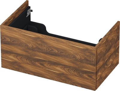 INK wastafelonderkast 1 lade greeploos push to open hout decor 80x45x38cm, noten