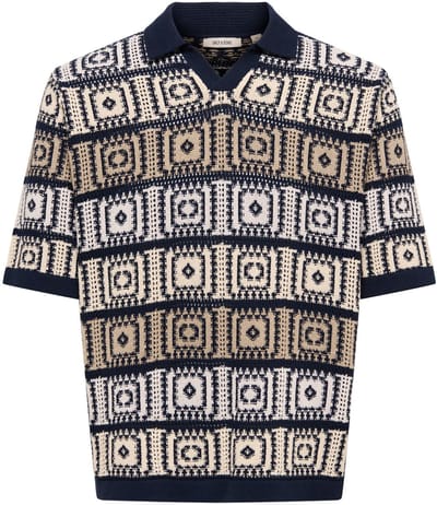 ONLY&SONS - ONSBART LIFE RLX 5 SS RESORT KNIT - Heren - Gebreide truien