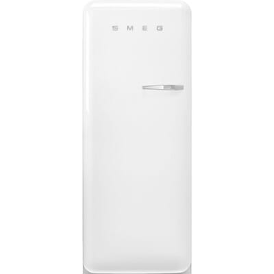 SMEG Koelkast Retro Vrijstaande ijskast Koelkast, Jaren 50, Enkeldeurs, Vrijstaand , Positie scharnier: Links, Wit