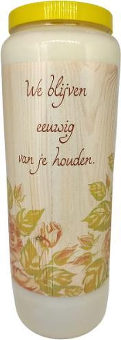 We blijven eeuwig van je houden - Noveenkaars - 9 dagen brander (5 stuks)