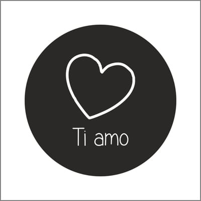 Sluitzegels - Stickers - Etiketten - Ti Amo - O40mm - rol van 250st