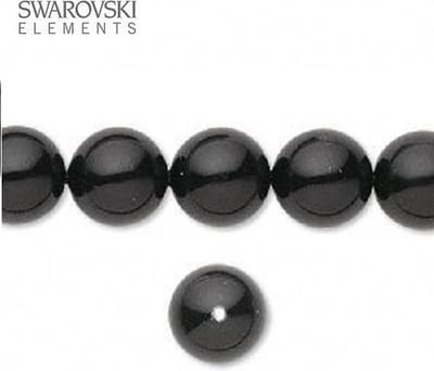 Swarovski Elements, 20 stuks Swarovski Parels, 10mm (20cm), MYSTIC BLACK, 5810