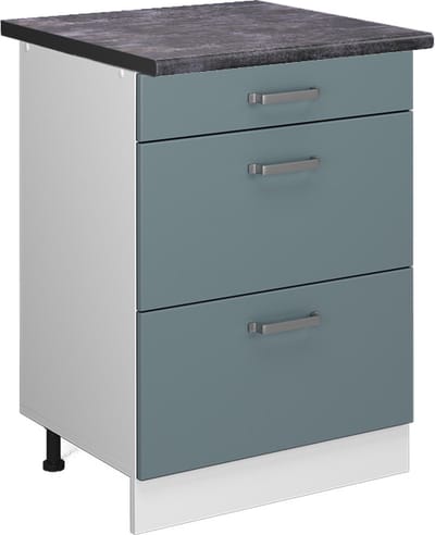 Vicco R-Line Keukenonderkast – 60 cm met laden, WB Antraciet Blauw-grijs