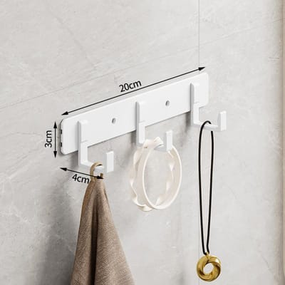 Haak Witte Handdoekhaak Voor Badkamer Kleding Kapstok Slaapkamer Ruimte Badjashaak Woonkamer Keukenruimte Accessori white