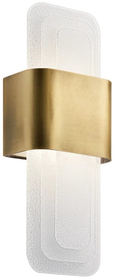Kichler LED Wandlamp Serene | 16W 3000K 830 | Natural Brass