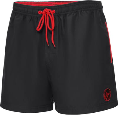 Ladeheid LA-LA40-199-SWS Heren Zwembroek - Zwemshorts - met zijzakken en achterzak - sneldrogend - met binnenslip van mesh - Koordsluiting - Polyester - Zwart - L