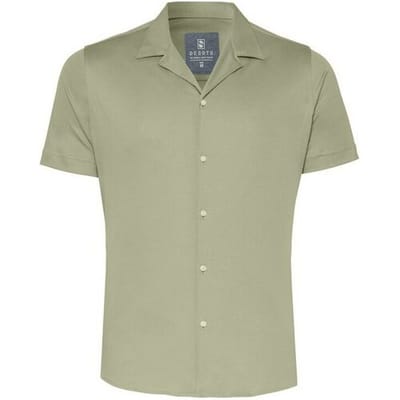 Desoto Overhemd Lido Collar Uni Color Cotton Groen / male