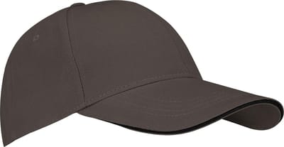 New Port Baseballcap - Volwassenen - Sandwich - Grijs/Zwart