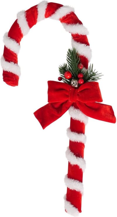 Zachte kerststok VELVY, 40 cm