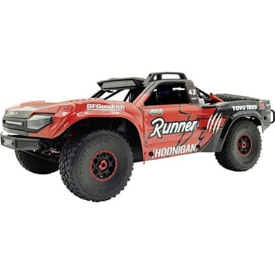 1:7 RC auto Elektro Short Course Runner Rood/zwart Brushless 4WD RTR 2,4 GHz Met lichteffect, Gelakt
