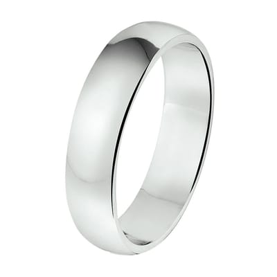 Gerhodineerd Zilver Ring A301 - 5 Mm Zonder Steen 1315016
