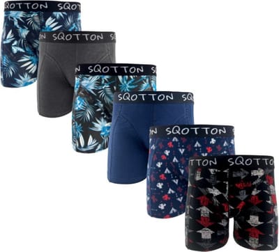 Heren boxershorts - SQOTTON® - 6 stuks - Native American Style - Maat XXL