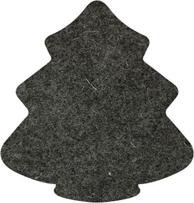 Kerstboom vilt onderzetters - Gemeleerd antraciet - 6 stuks - 11 x 10 cm - Kerst onderzetter - Tafeldecoratie - Glas onderzetter - Woondecoratie - Tafelbescherming - Onderzetter voor glazen - Kerst tafelen - Woonaccessoires - Tafelaccessoires