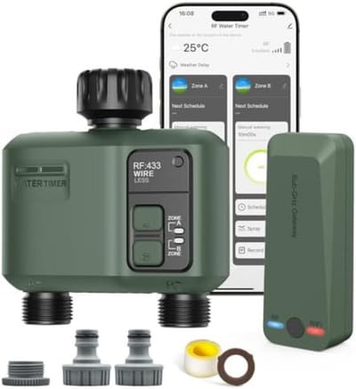 WNHB® Slimme Wifi Bewateringscomputer met Meerdere Zones Automatische Tuinirrigatie Systeem Appbediening