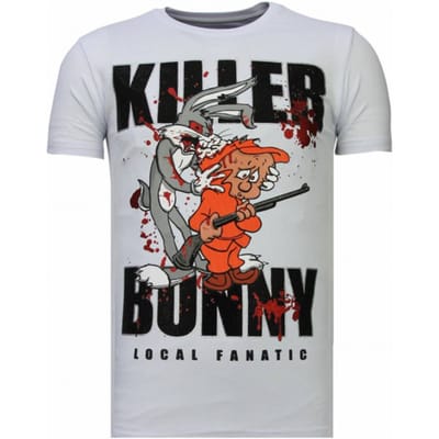 Local Fanatic Killer bunny rhinestone t-shirt