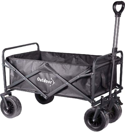 Outdoor Bolderwagen Opvouwbaar Zwart