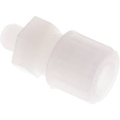 10x8mm & G1/8'' PVDF Rechte Knelfitting Buitendraad 10bar