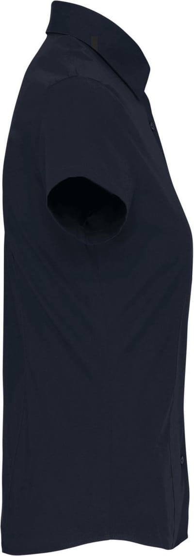 Kariban Dames stretch blouse korte mouwen K532 - Navy - M