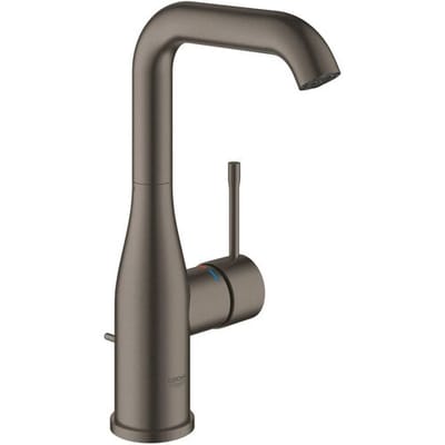GROHE Essence New Wastafelkraan - hoge draaibare uitloop - met trekwaste - hard graphite geborsteld (mat antraciet)- Waterbesparend