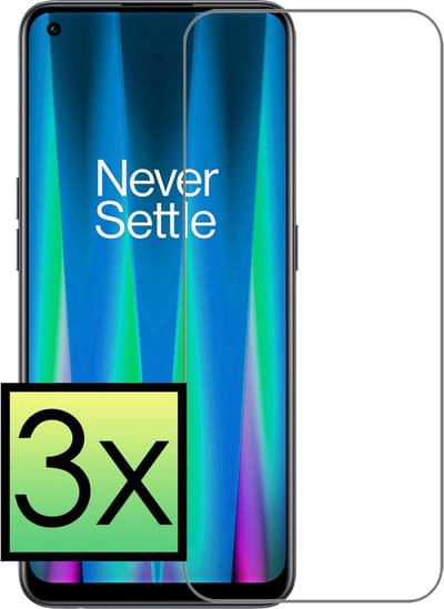 Screenprotector - 3 Stuks - Geschikt voor OnePlus Nord CE 2 Lite - Extra Sterk - Beschermglas - Gehard Glas - Tempered Glass - Screen Protector - Bescherm Cover