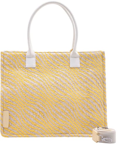 SEIDENFELT MANUFAKTUR shopper schoudertas Hulu Shopper Butter Yellow veelkleurig