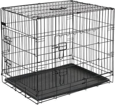 Hondenbench - 107x70 x77,5cm - Metaal - Zwart - voor alle Soorten Honden