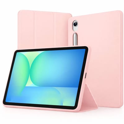 TechNow Hoesje geschikt voor Samsung Galaxy Tab S10 FE+ Hoesje – Extreme Shock Case – Smart Case - Rose