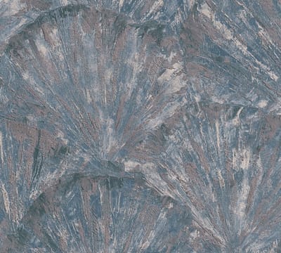 WAAIER BLADEREN BEHANG - Luxe & Tijdloos - Blauw Grijs Zilver - Metropolitan Stories Hot Spots