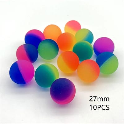 10 Stuks Hoge Stuiterballen voor Kinderen Kleurrijke Rubberen Ballen Bulk voor Verjaardagsfeestjes Klaslokaal Kermis Prijzen Goodie Cadeau
