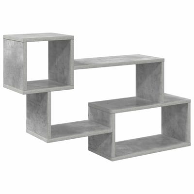 vidaXL - Zwevende - plank - Muurmontage - Betongrijs - 87 - x - 20 - x - 55 - cm