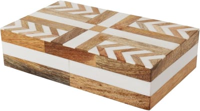 Decoratieve opbergdoos - Herinneringsdoos met deksel - Stijlvolle organisatie - Uniek handgemaakt patroon - 10 x 6 cm - Patisserie-versiering