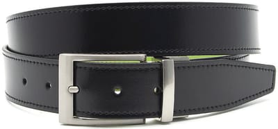 Reversibel riem rood/zwart - Heren riem - 3.5 cm breed - Leer - Draaibare riem - Casual - Maat 90