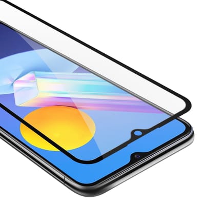 Cadorabo Screenprotector geschikt voor Vivo Y52 5G / Y72 5G Volledig scherm pantserfolie Beschermfolie in TRANSPARANT met ZWART - Gehard (Tempered) display beschermglas in 9H hardheid met 3D Touch