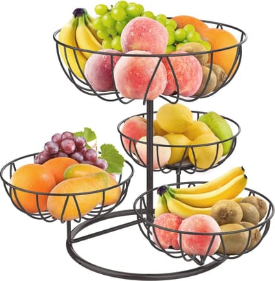 Fruitmand met 4 niveaus - Afneembare en decoratieve fruitschalen voor Keuken