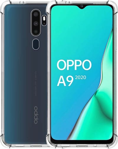 Smartphonica Telefoonhoesje Geschikt voor Oppo A9 (2020) transparant shockproof TPU siliconen hoesje met stootrand geschikt voor OPPO A9 (2020)