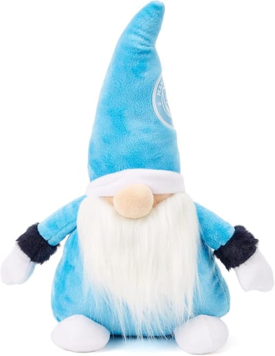 Pluche Gnoom - Voetbal Fan - Club Trots Tonen - Officieel Gelicenseerd - 33 cm - Blauw Wit