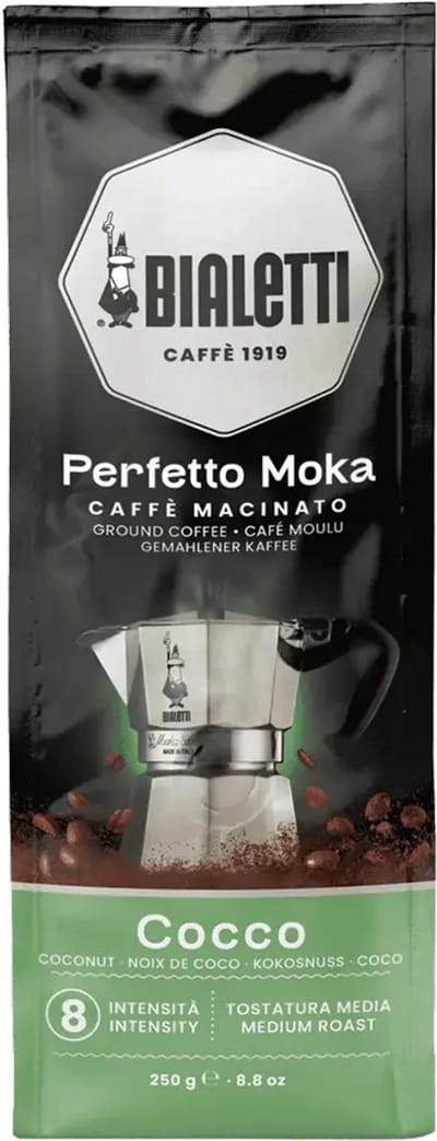 Bialetti Perfetto Moka Cocco - Gemalen Koffie - 250 gram