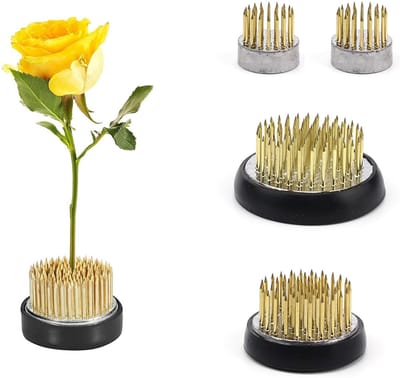 Verpakking met 4 bloemenstokjes, 3 maten Ikebana-bloemenstokjes, bloemschikgereedschap voor thuis, tuin en hotel (23 mm/23 mm/34 mm/40 mm)