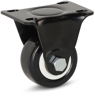 Zwart PU bokwiel - 50mm - 60kg